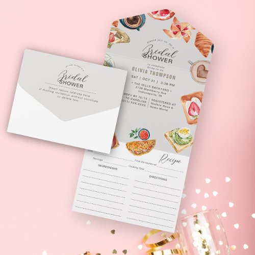 Grayish Bridal Brunch Waffles  Recipe All In One Invitation