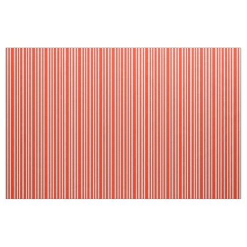 Grayish Gray Green Line Stripes On Red  Fabric