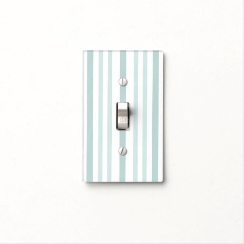 Grayish Gray Green Line Stripes On White Light Switch Cover