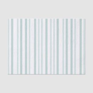 Grayish Gray Green Line Stripes On White Tissue Paper