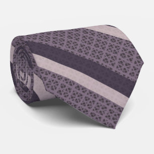 Grayish Pink Violet On A Dusty Plum Purple Grid Neck Tie