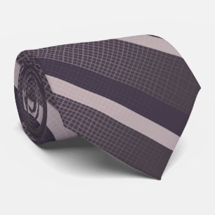 Grayish Pink Violet On A Dusty Plum Purple Grid Neck Tie