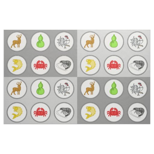 Grays - Fish Prawn Crab Vietnamese Dice Game Mat Fabric
