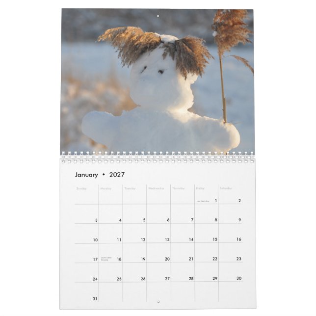 Grays Lake Calendar (Jan 2027)