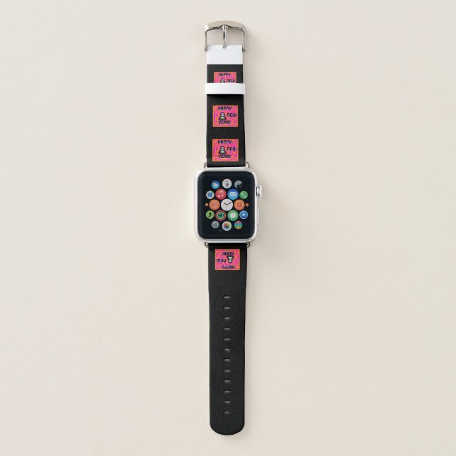 Grays New Year Wishes Apple Watch Band (Front)