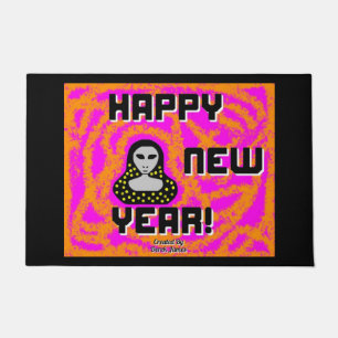 Grays New Year Wishes Door Mat