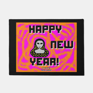 Grays New Year Wishes Door Mat