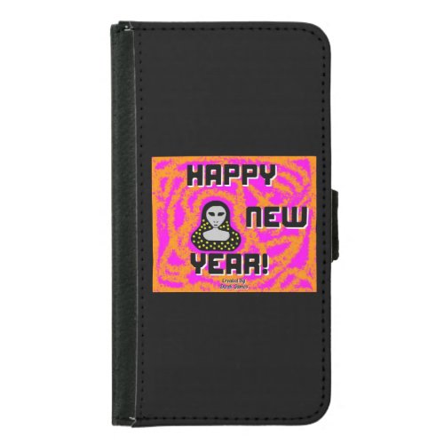 Grays New Year Wishes Galaxy S5 Wallet Case