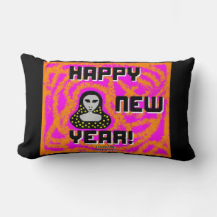 Grays New Year Wishes Lumbar Pillow