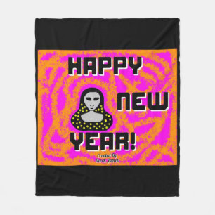 Grays New Year Wishes Medium Fleece Blanket