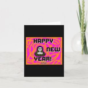 Grays New Year Wishes Small Greeting Card