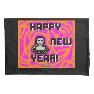 Grays New Year Wishes Standard Pillowcase