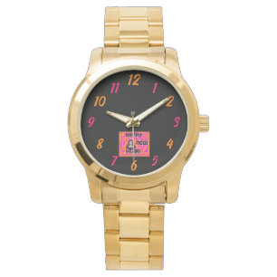 Grays New Year Wishes Unisex Gold Bracelet Watch