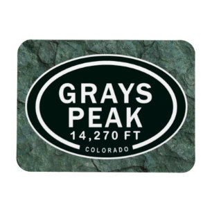 Grays Peak 14,270 FT CO Mountain Magnet