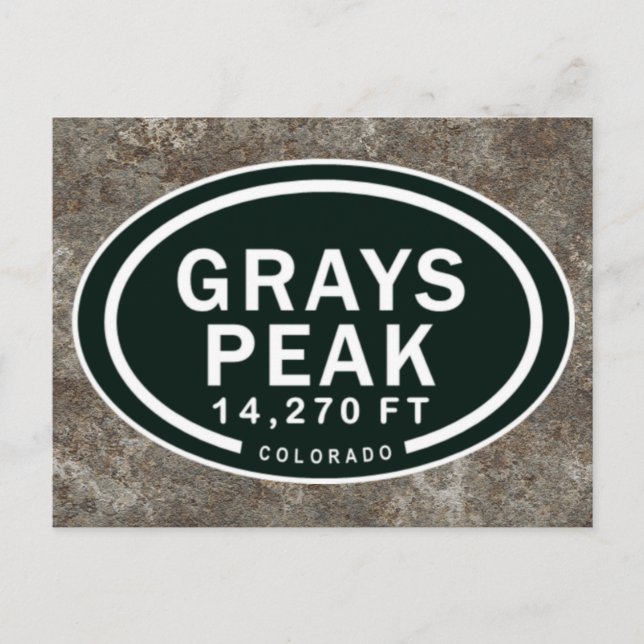Grays Peak 14,270 FT CO Mountain Postcard (Front)