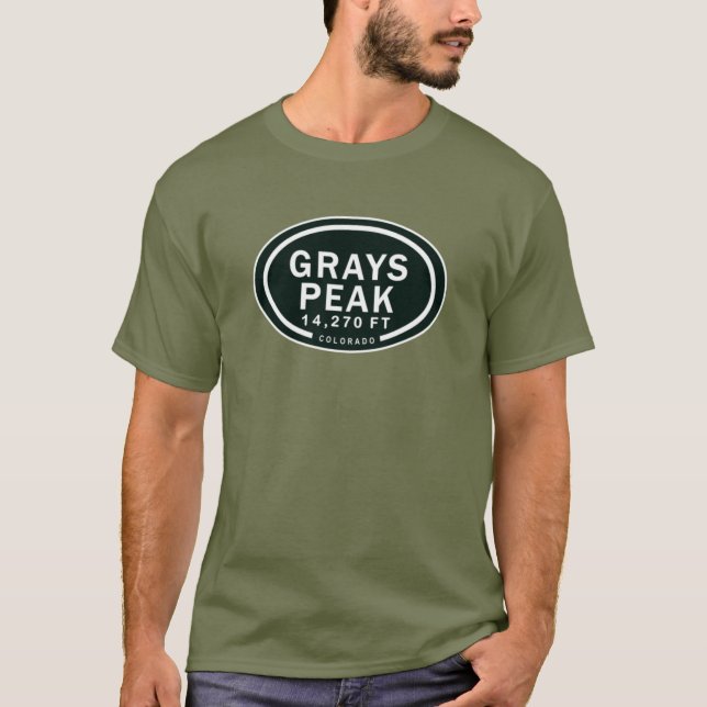 Grays Peak 14,270 FT CO Mountain T-Shirt (Front)