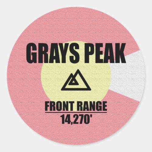 Grays Peak Classic Round Sticker