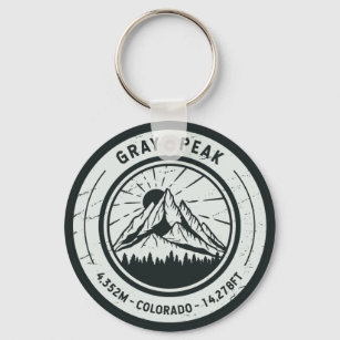 Grays Peak Colorado Hiking Skiing Travel  Keychain