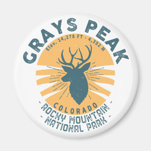 Grays Peak Colorado Hiking Skiing Travel Magnet