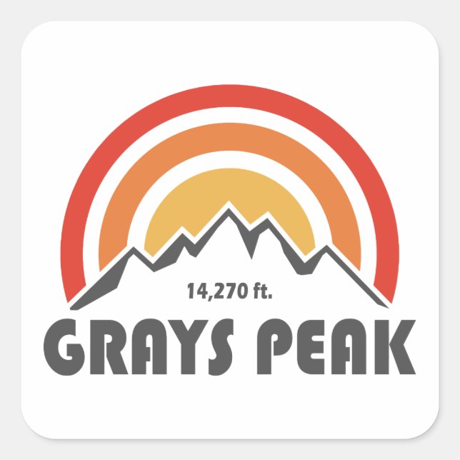 Grays Peak Square Sticker (Front)