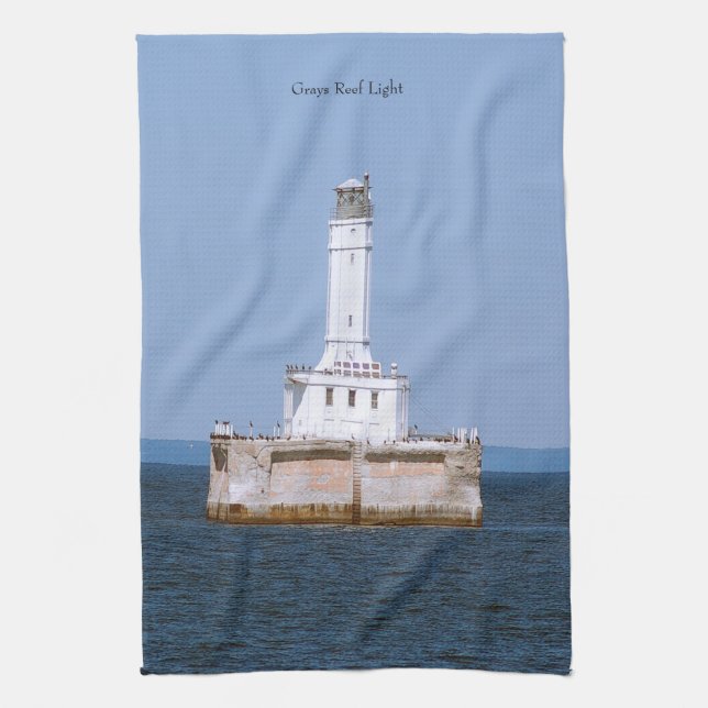 Grays Reef Light kitchen towel (Vertical)