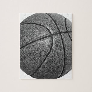 Grayscale Basketball Jigsaw Puzzle