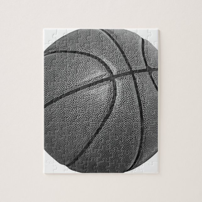 Grayscale Basketball Jigsaw Puzzle (Vertical)