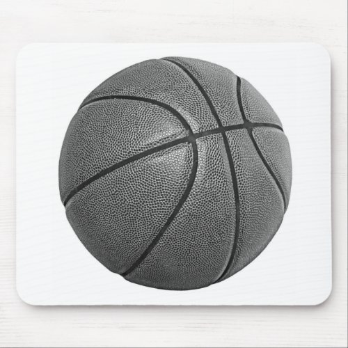 Grayscale Basketball Mouse Pad