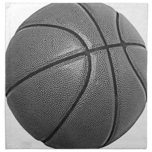 Grayscale Basketball Napkin