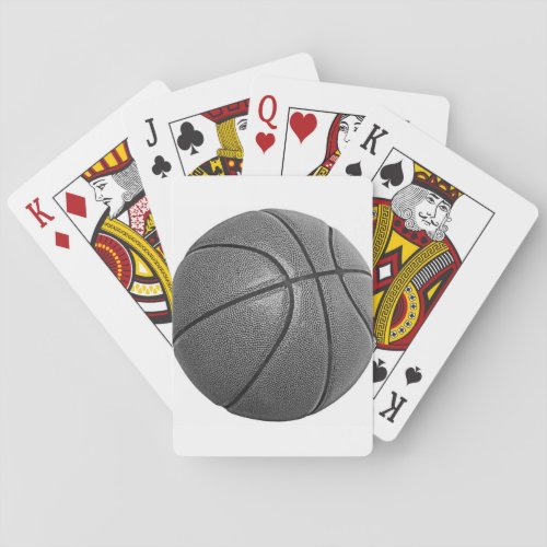 Grayscale Basketball Playing Cards