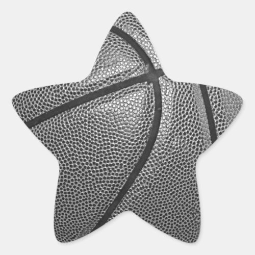 Grayscale Basketball Star Sticker