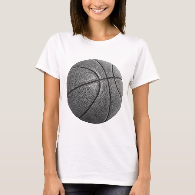 Grayscale Basketball T-Shirt (Front)