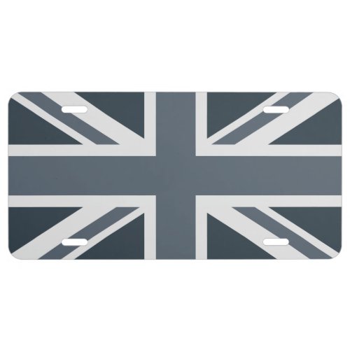 Grayscale England Flag License Plate