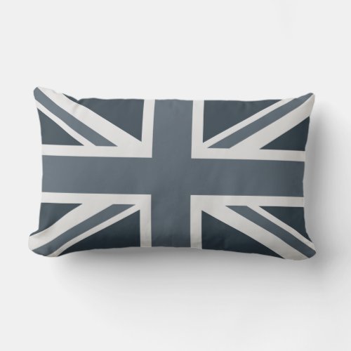 Grayscale England Flag Lumbar Pillow