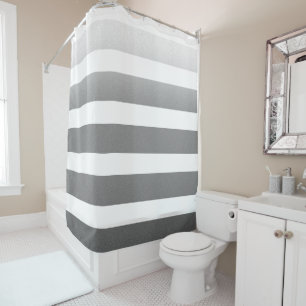 Grayscale gradient shower curtain