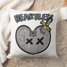 Grayscale Heart & Sword Poster Punk Rock Aesthetic