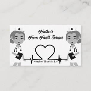 Grayscale Home Health Services Business Card
