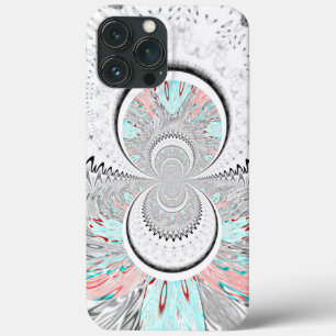 Grayscale Kaleidoscope Art Print iPhone 13 Pro Max Case