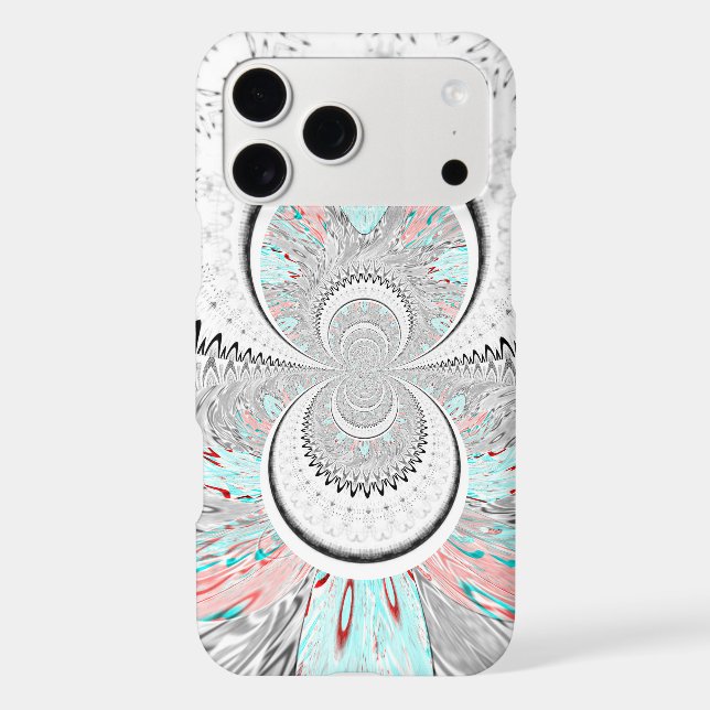 Grayscale Kaleidoscope Art Print Case-Mate iPhone Case (Back)