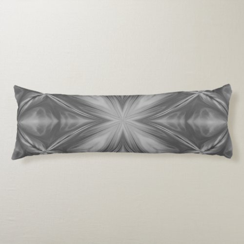 Grayscale Monochrome Cloudy Gray Abstract Pattern Body Pillow