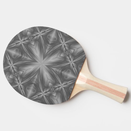 Grayscale Monochrome Cloudy Gray Abstract Pattern Ping Pong Paddle