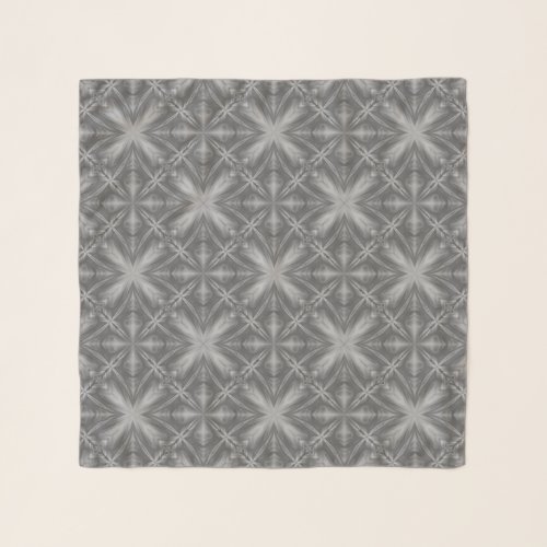 Grayscale Monochrome Cloudy Gray Abstract Pattern Scarf
