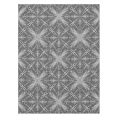 Grayscale Monochrome Cloudy Gray Abstract Pattern Tablecloth