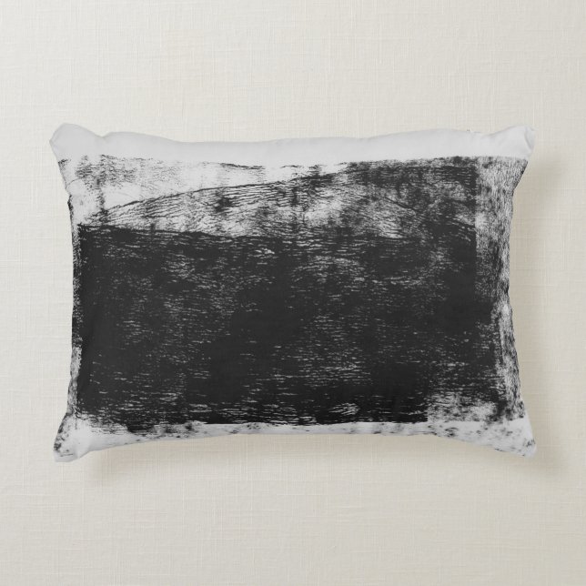 Grayscale photo of body of water accent pillow (Front)