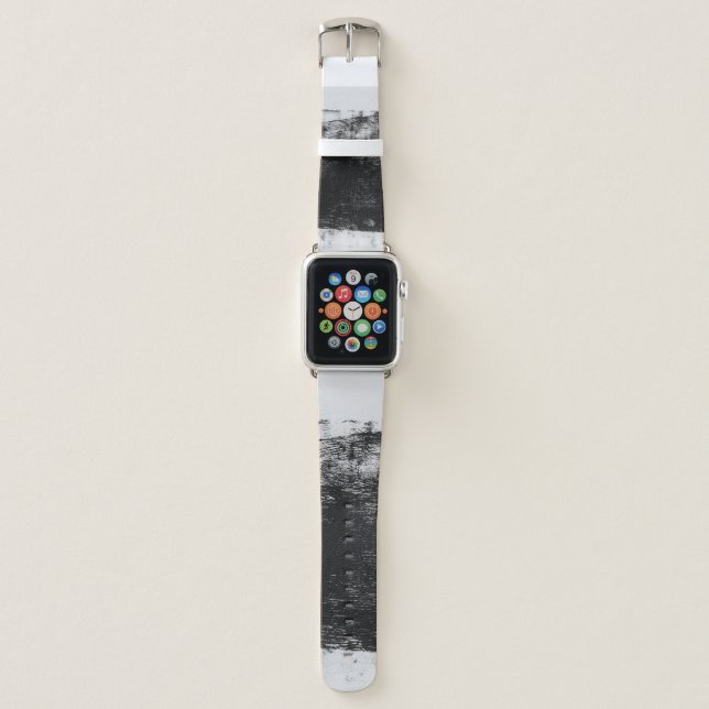 Grayscale photo of body of water apple watch band (Front)