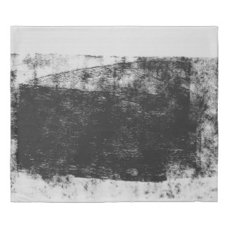 Grayscale photo of body of water duvet cover