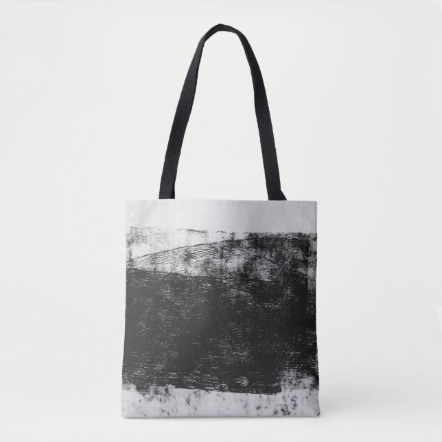 Grayscale photo of body of water tote bag (Front)