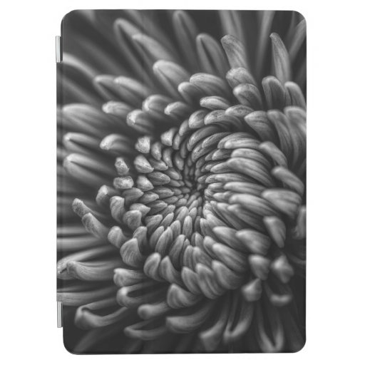 GRAYSCALE PHOTO OF CHRYSANTHEMUM iPad AIR COVER