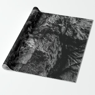 Grayscale photo of rock wrapping paper
