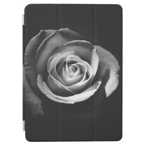 GRAYSCALE PHOTO OF ROSE iPad AIR COVER